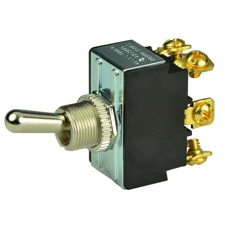 BEP MARINE DPDT Plated Toggle Switch, Chrome - On, Off & On 1002018